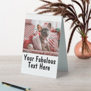 Personalized Photo and Text Table Tent