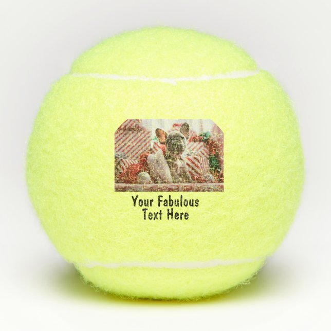 Personalized Photo and Text Tennis Balls (Front)