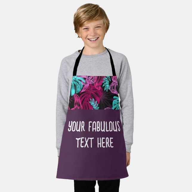 Personalized photo and text tiki apron (Worn)