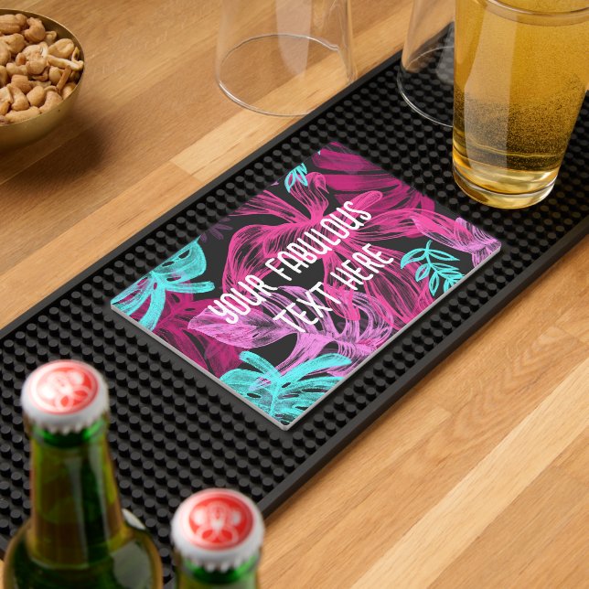 Personalized photo and text tiki bar mat  (Insitu (Bar 2))