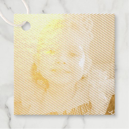 Personalized Photo and Text To and From  Foil Favor Tags