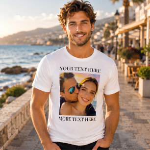 Personalized Photo and Text Tri-Blend Shirt