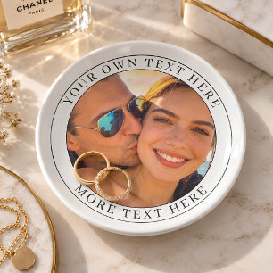 Personalized Photo and Text Trinket Tray