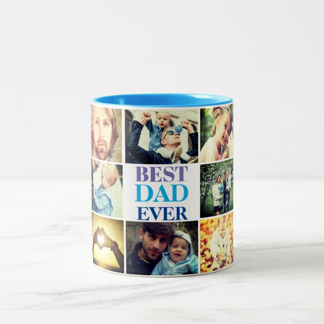 Personalized photo and text  Two-Tone coffee mug (Center)