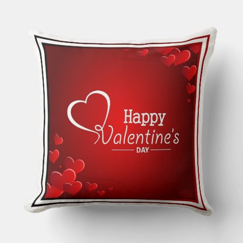 personalized photo and text Valentines Throw Pillow