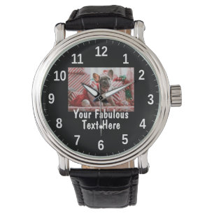 Personalized Photo and Text Watch