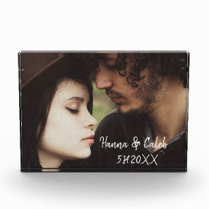 Personalized Photo and Wedding Date Anniversary Block