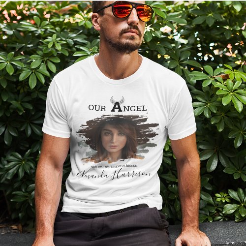 Personalized Photo | Angel Wing | Memorial T-Shirt