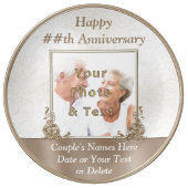 Personalized Photo Anniversary Gifts by Year Porcelain Plate (Front)