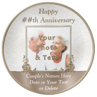 Personalized Photo Anniversary Gifts by Year Porcelain Plate