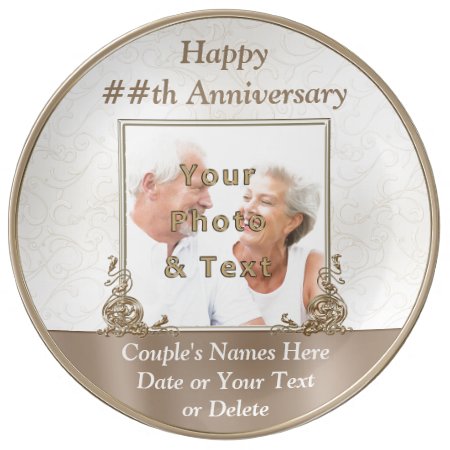 Personalized Photo Anniversary Gifts By Year Porcelain Plate