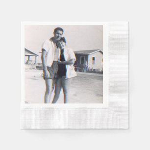 Personalized Photo Anniversary Party Napkins