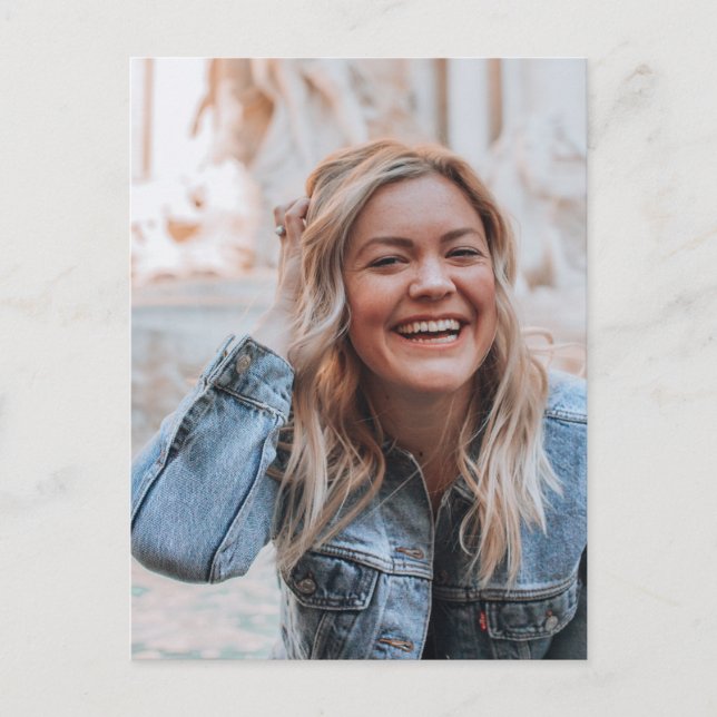 Personalized Photo Announcement Postcard (Front)