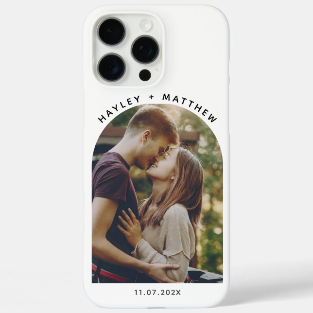 Personalized Photo Arch Typography Case-Mate iPhone Case (Back)