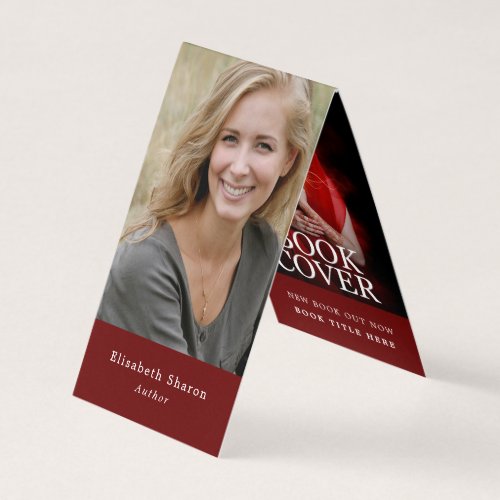 Personalized Photo Authors New Book Advertising Business Card