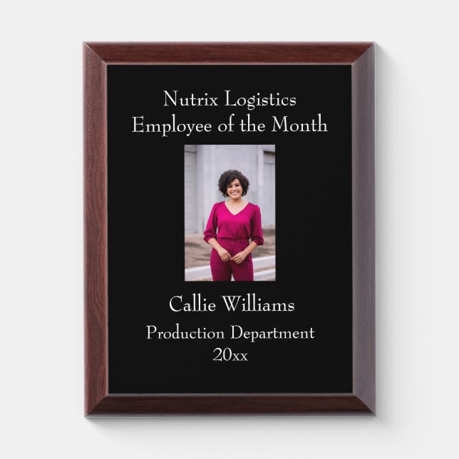 Personalized Photo  Award Plaque (Vertical)