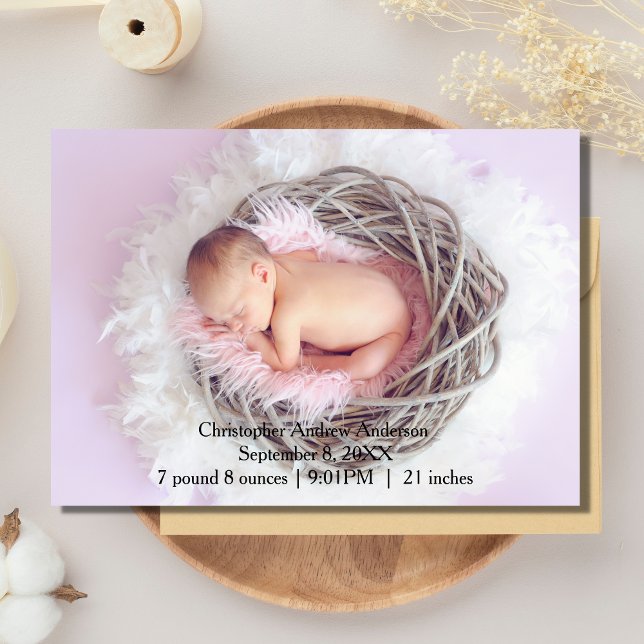 Personalized Photo Baby  Birth Announcement (Creator Uploaded)