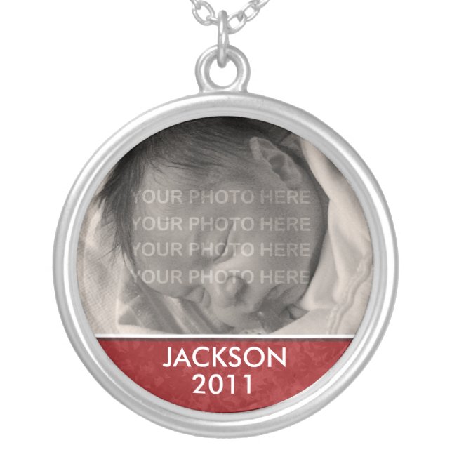Personalized Photo Baby Keepsake Necklace (Front)