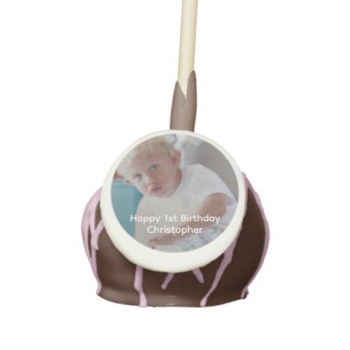 Personalized Photo Baby Kids 1st First Birthday Cake Pops