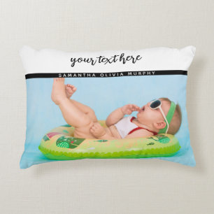 Personalized Photo Baby Love & Name Memories Accent Pillow