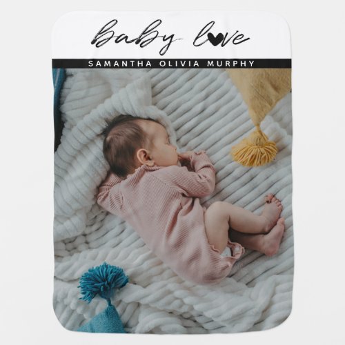 Personalized Photo Baby Love  Name Memories  Baby Blanket