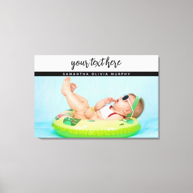 Personalized Photo Baby Love & Name Memories  Canvas Print (Front)