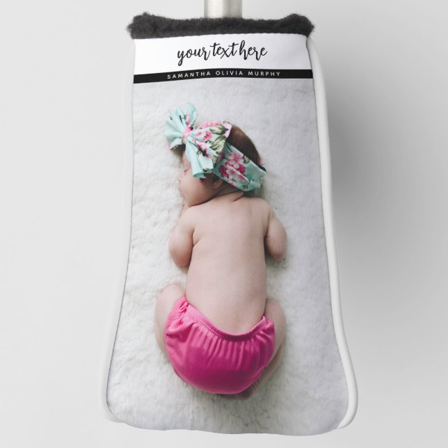 Personalized Photo Baby Love & Name Memories Golf Head Cover (Rotate 90)