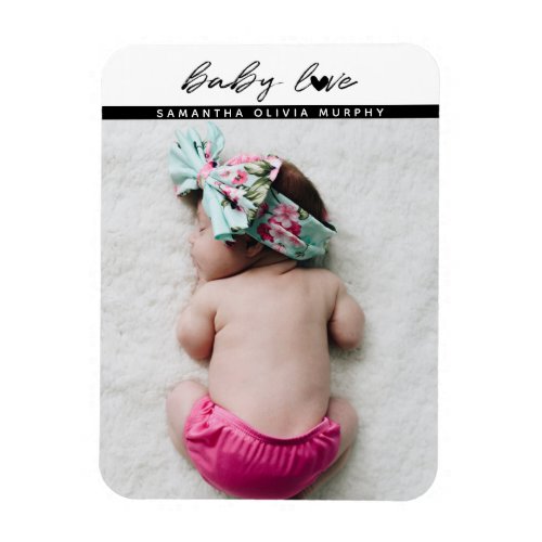 Personalized Photo Baby Love  Name Memories Magnet