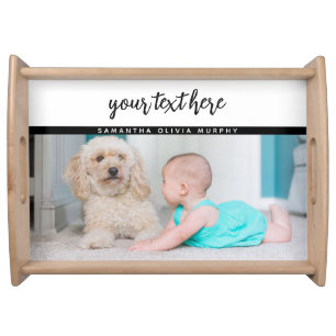 Personalized Photo Baby Love & Name Memories Serving Tray
