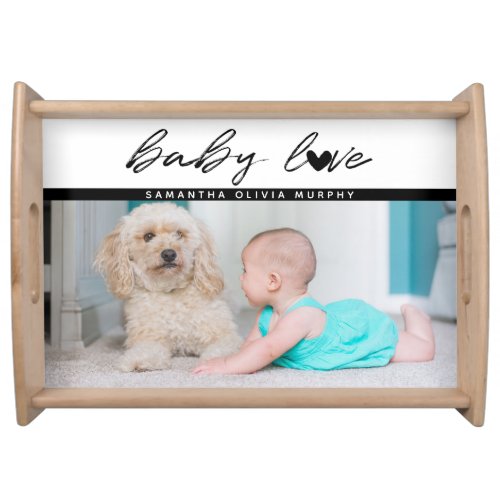 Personalized Photo Baby Love  Name Memories  Serving Tray