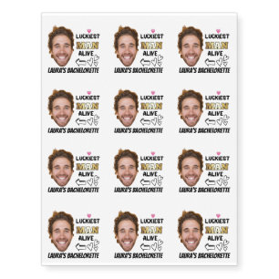 Personalized Photo Bachelorette Custom Face & Text Temporary Tattoos