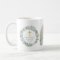 Personalized Photo Baptism Mug Religious Keepsake