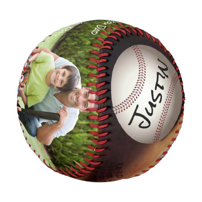 Personalized Photo Baseball (Angled)
