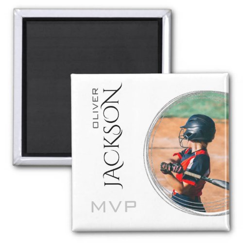 Personalized Photo Baseball Card Magnet