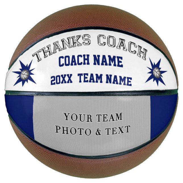 Personalized Photo Basketball gifts for Coaches (Front)