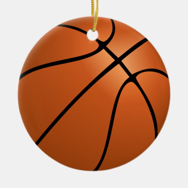 Personalized Photo Basketball Ornament (Front)