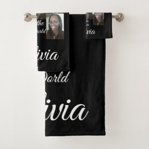 PERSONALIZED PHOTO  BATH TOWEL SET