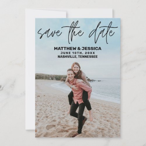 Personalized Photo Beach Save the Date