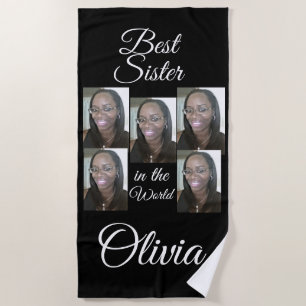 PERSONALIZED PHOTO BEACH TOWEL