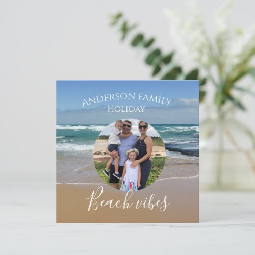 Personalized Photo Beach Vibes Ocean Postcard