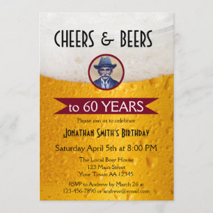 Personalized Photo Beer Birthday Party Invitation
