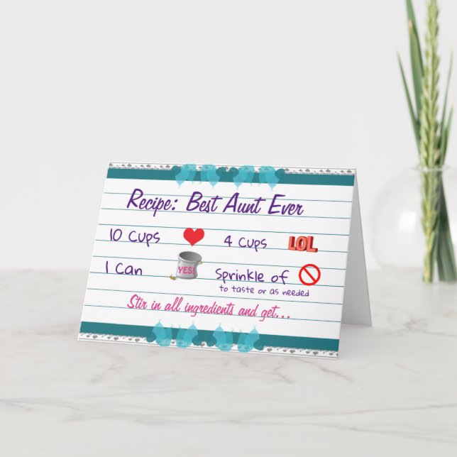 Personalized Photo Best Aunt Ever Birthday Card (Front)