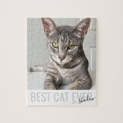 Personalized Photo Best Cat Ever Custom Pet Jigsaw Jigsaw Puzzle
