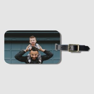 Personalized Photo Best Dad Ever Luggage Tag
