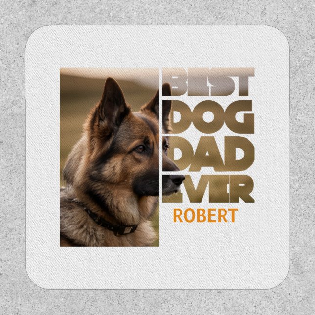 Personalized Photo Best dog dad ever Patch (Front)