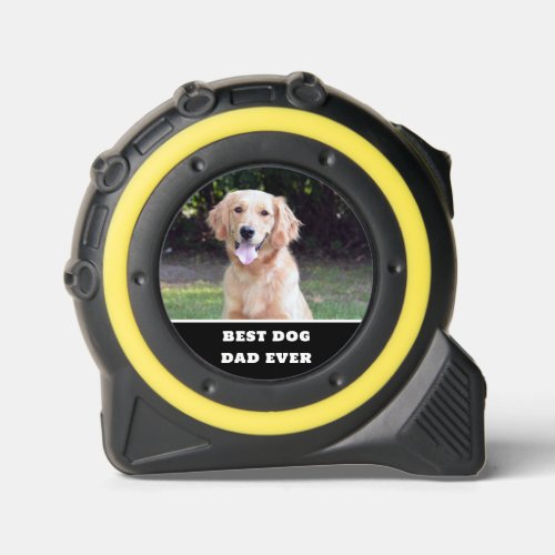 Personalized Photo Best Dog Dad Ever Tape Measure