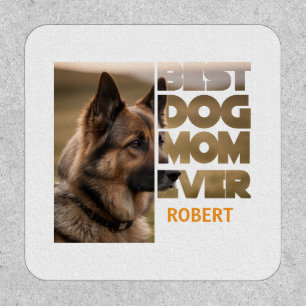 Personalized Photo Best dog mom ever Patch