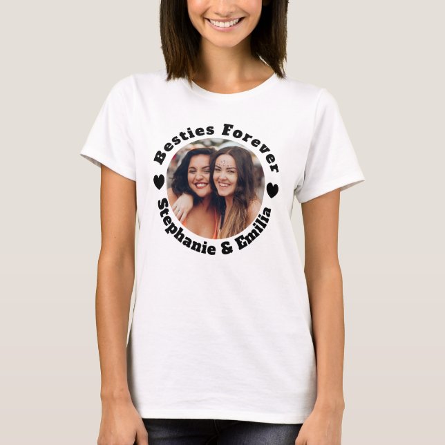 Personalized photo best friends BFF T-Shirt (Front)