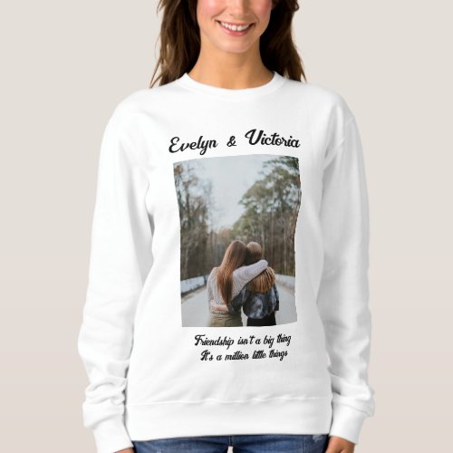 Personalized Photo Best Friends Sweatshirt