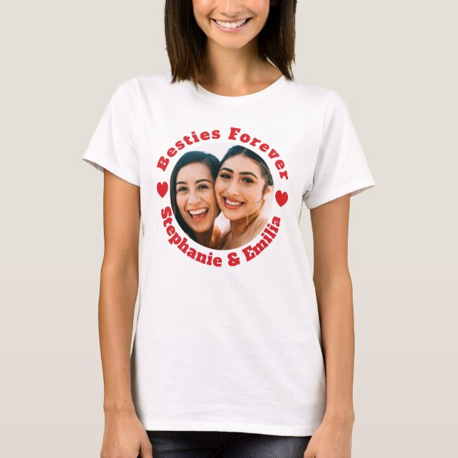 Personalized photo best friends T-shirt (Front)